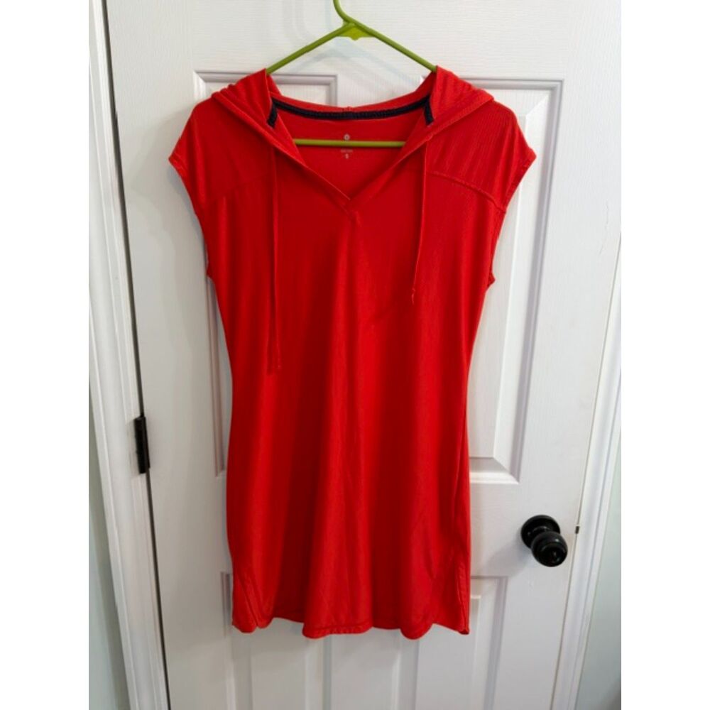 Athleta Wick It Coverup Hoodie Athleisure Dress Red Size Small